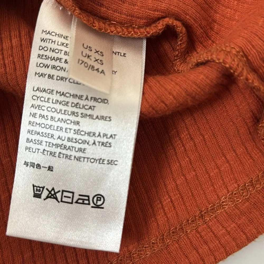 We The Free Rust Colored Ribbed Muscle Tank Top - Picture 3 of 8